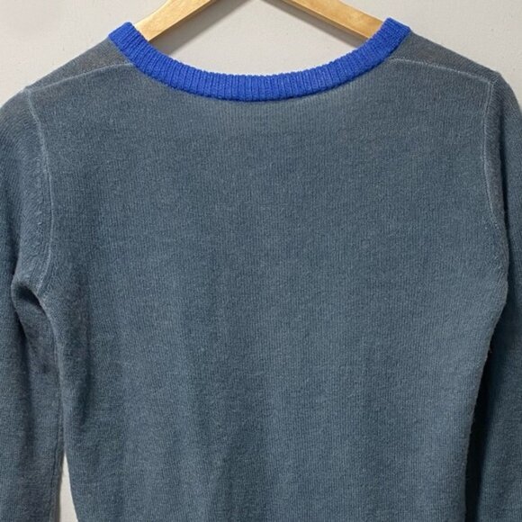 In Bed With You Knit Cardigan Gray & Blue Size S — Alpaca Wool - Made in Italy - Picture 5 of 8